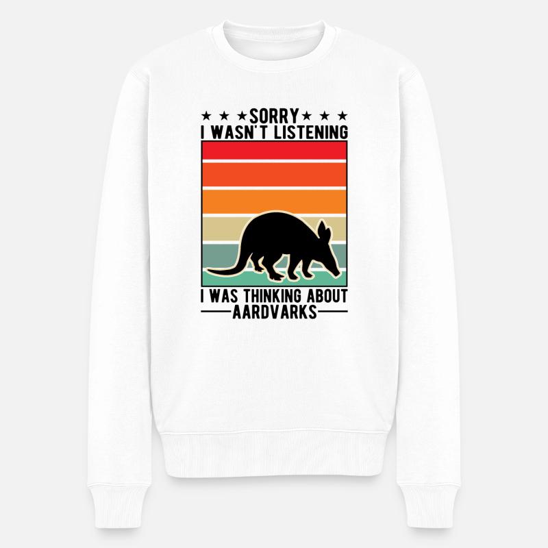 Erdferkel Geschenk Aardvark - Männer Premium Bio Pullover - Weiß