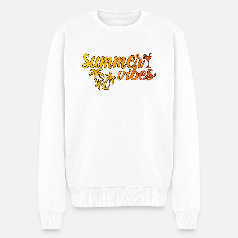 Été - Pull Premium bio Homme - blanc