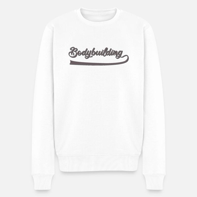 Bodybuilding - Männer Premium Bio Pullover - Weiß