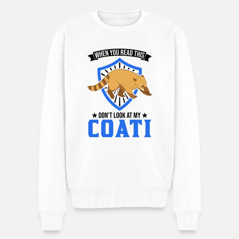 Coati Cadeau Proboscis Coati - Pull Premium bio Homme - blanc