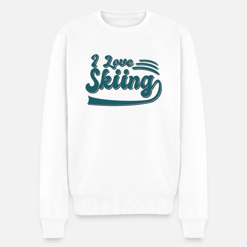 J’adore skier - Pull Premium bio Homme - blanc
