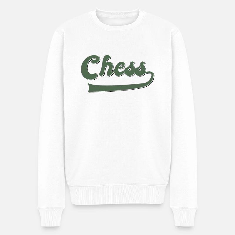 Échecs - Pull Premium bio Homme - blanc