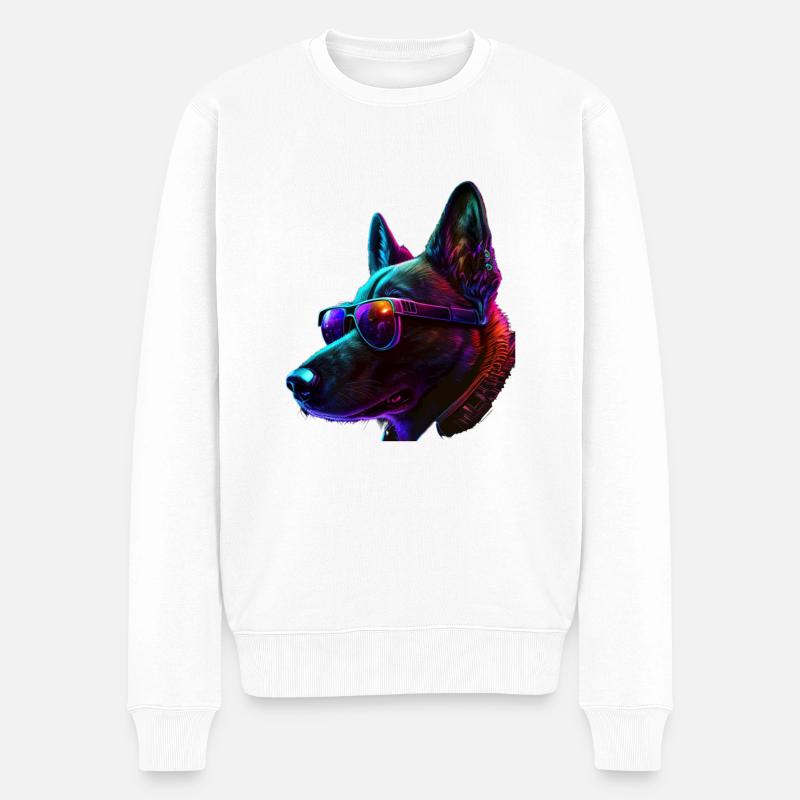 Chiens malinois belges Malinoïs belges - Pull Premium bio Homme - blanc