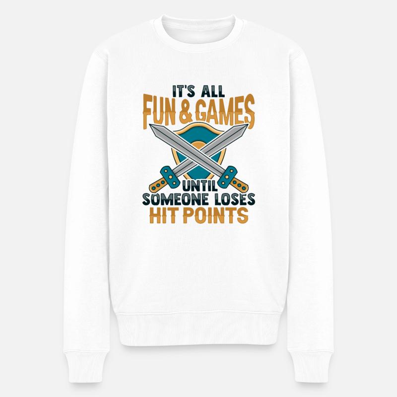 LARP RPG Rollenspieler - Männer Premium Bio Pullover - Weiß