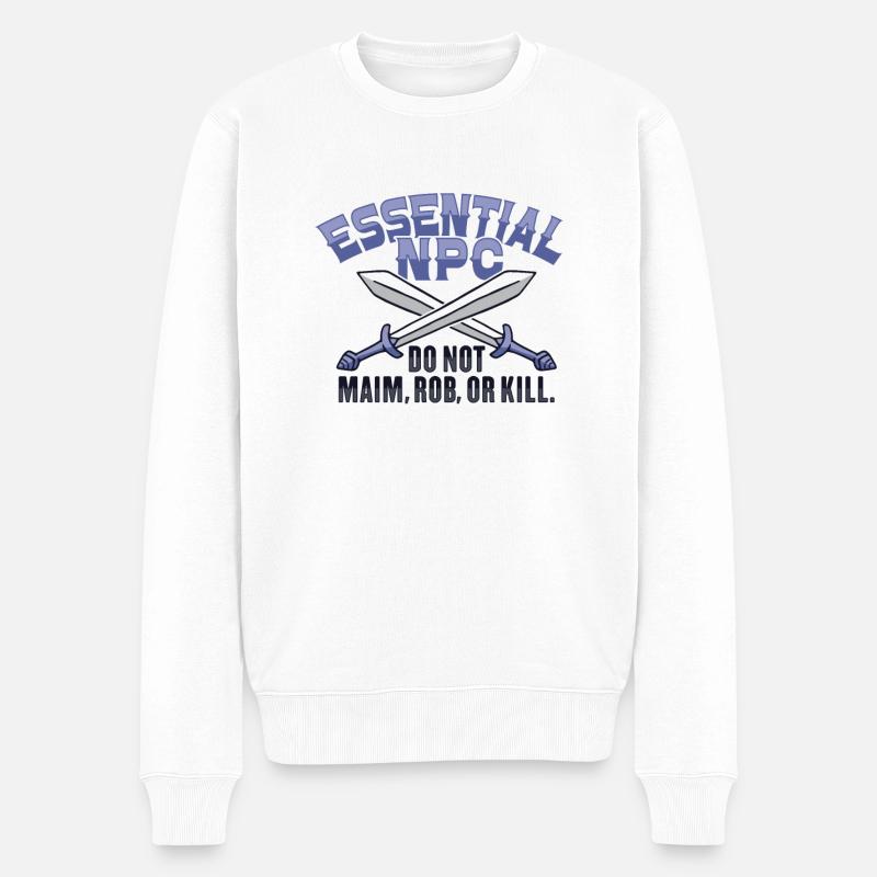Larp Npc Rpg Rollenspieler Larper - Männer Premium Bio Pullover - Weiß