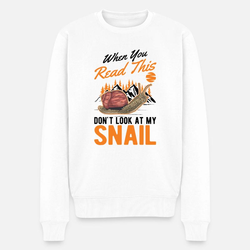 Escargot Cadeau Vignoble Escargot - Pull Premium bio Homme - blanc