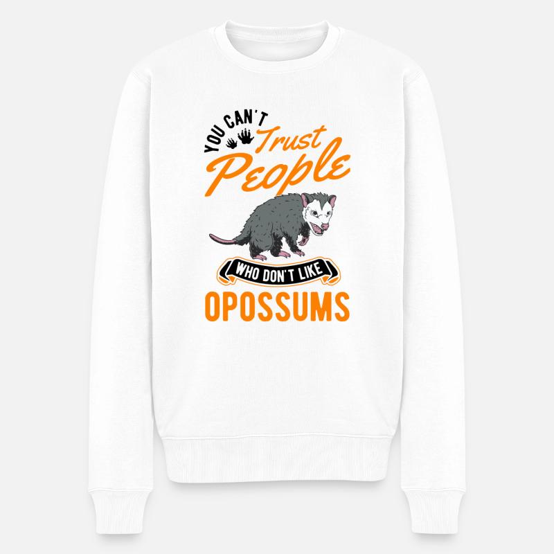 Opossum Geschenk Possum Beutelratte - Männer Premium Bio Pullover - Weiß