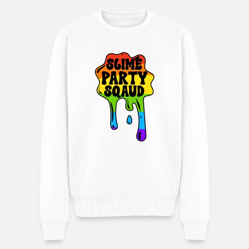 Slime Rainbow Magic Drop Splash - Pull Premium bio Homme - blanc