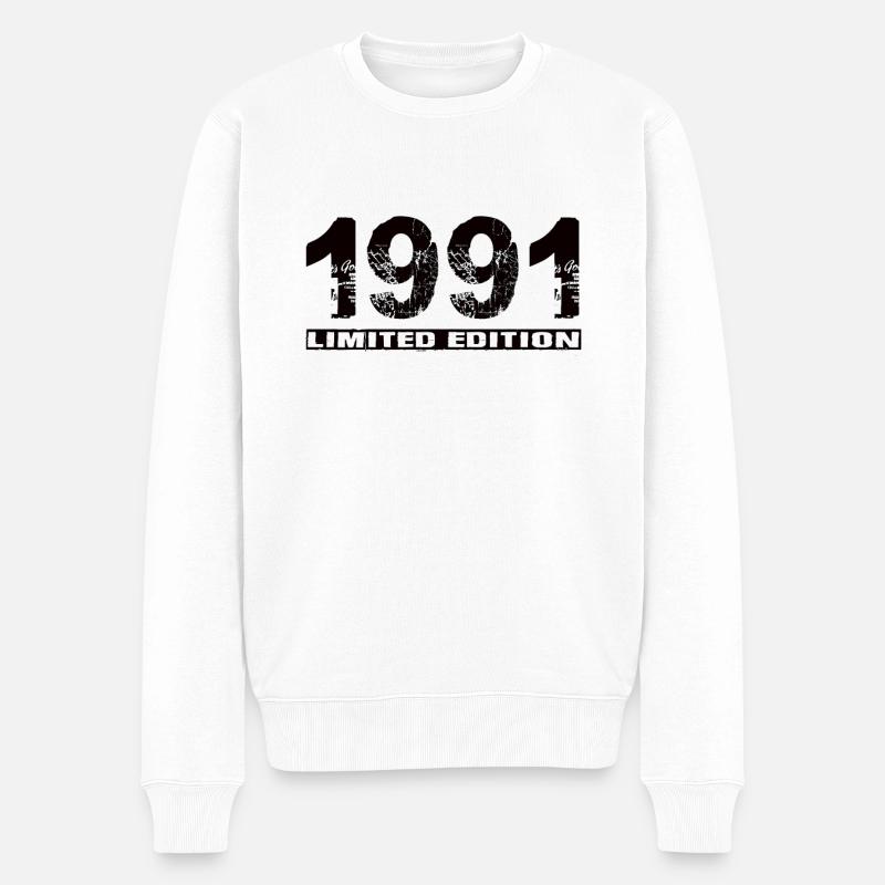Limited Edition 1991 - Männer Premium Bio Pullover - Weiß