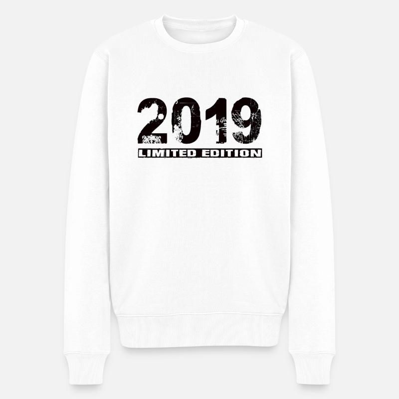 Limited Edition 2019 - Männer Premium Bio Pullover - Weiß