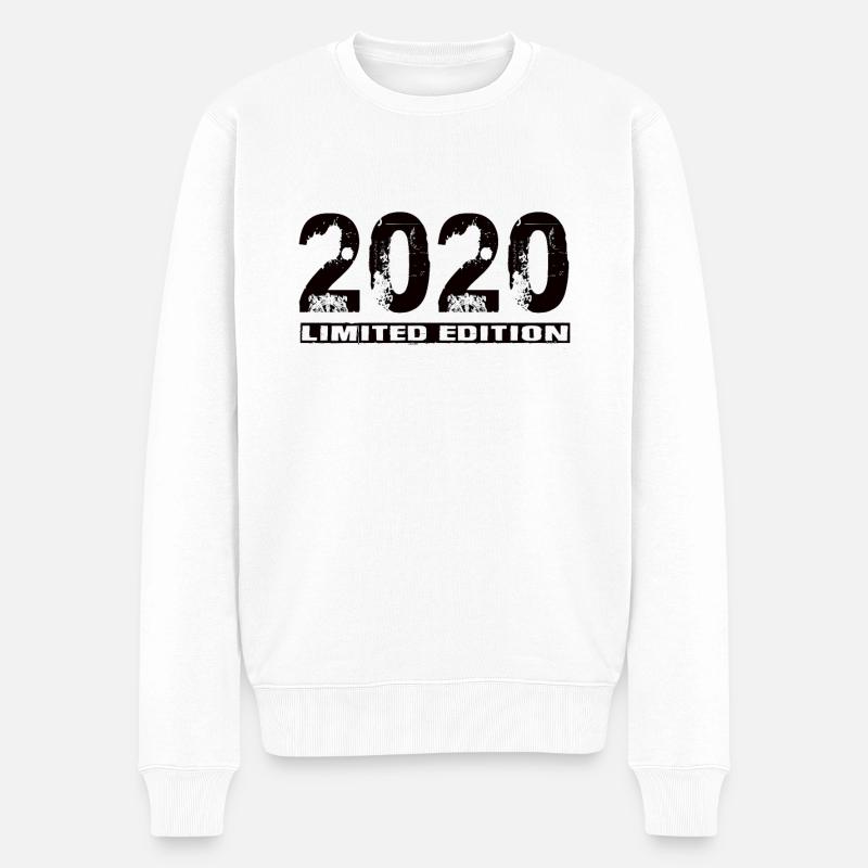 Limited Edition 2020 - Männer Premium Bio Pullover - Weiß