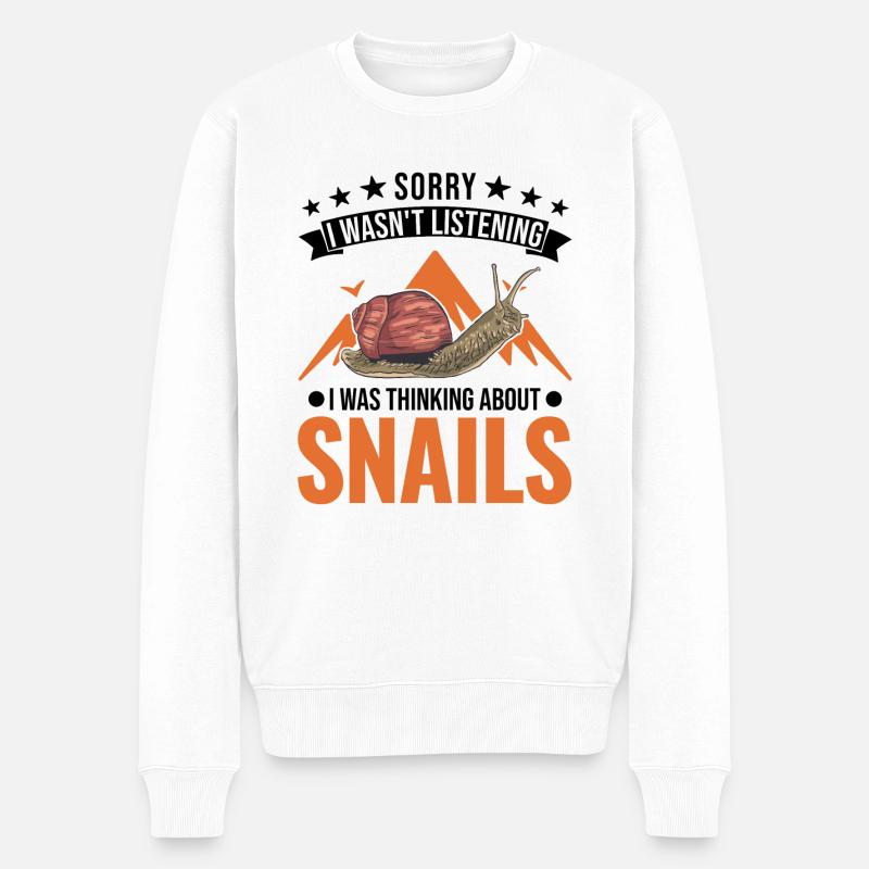 Escargot Cadeau Vignoble Escargot - Pull Premium bio Homme - blanc