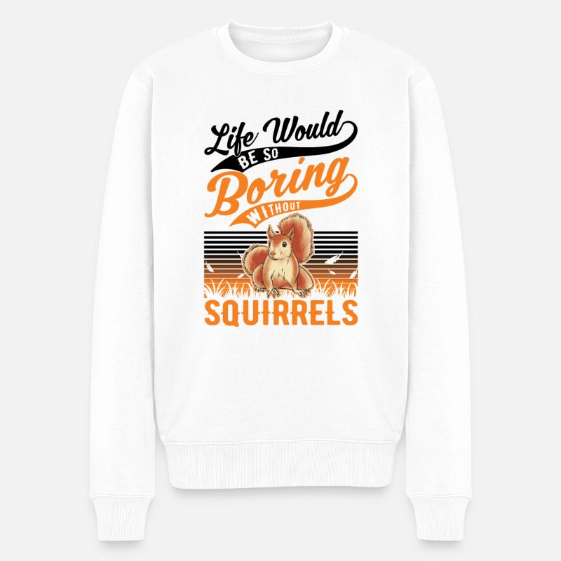 Squirrel Gift Squirrel Grey Squirrel - Men's Premium Organic Jumper - white