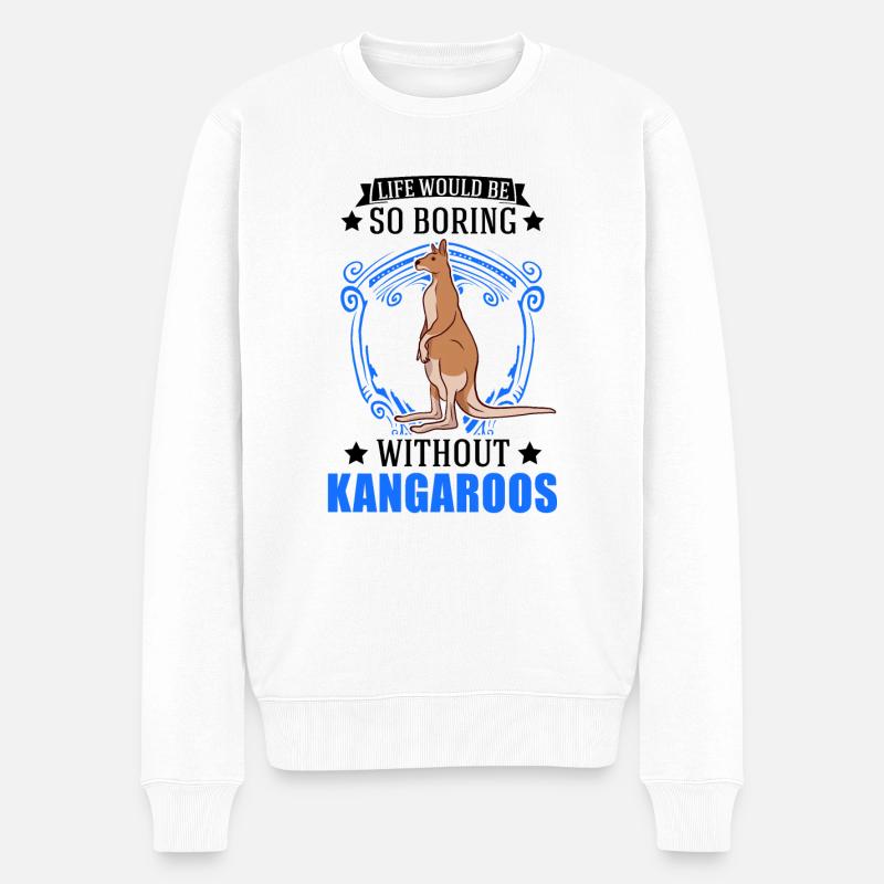 Kangourou australien Kangourou australien - Pull Premium bio Homme - blanc