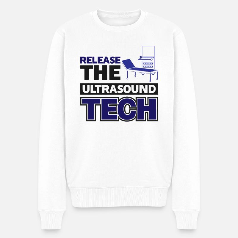 Libérez la technologie à ultrasons - Pull Premium bio Homme - blanc
