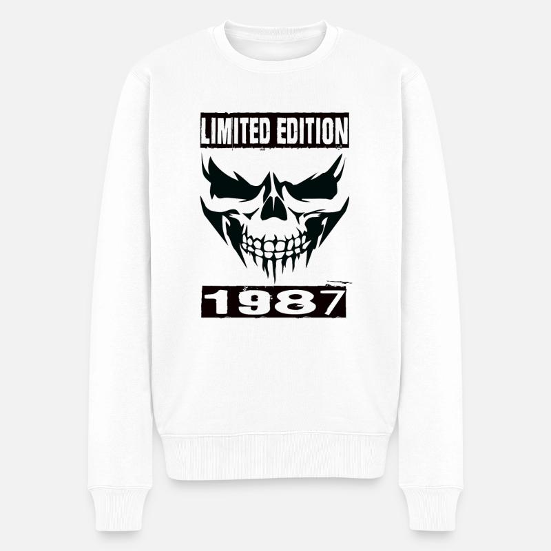 Limited Edition 1987 - Männer Premium Bio Pullover - Weiß