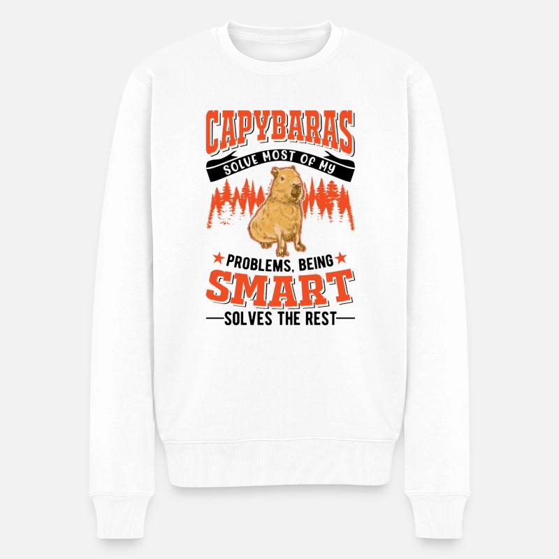Capybara Wasserschwein Capibara - Pull Premium bio Homme - blanc