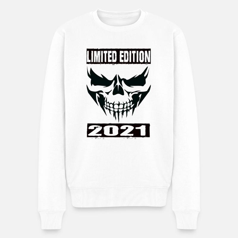 Limited Edition 2021 - Männer Premium Bio Pullover - Weiß