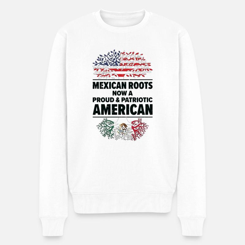 Né mexicain Mexique États-Unis - Pull Premium bio Homme - blanc