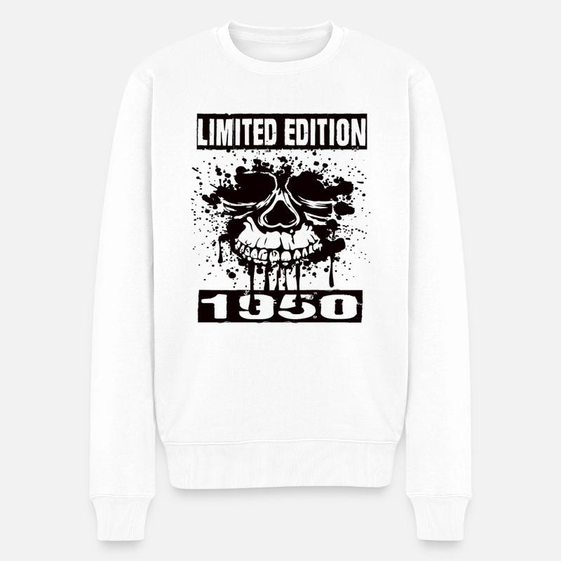 Limited Edition 1950 - Männer Premium Bio Pullover - Weiß