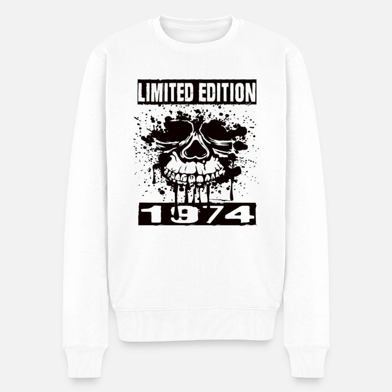 Limited Edition 1974 - Männer Premium Bio Pullover - Weiß