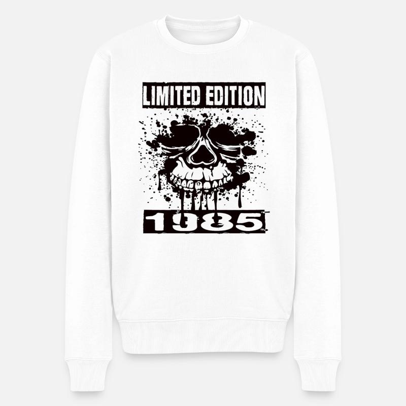 Limited Edition 1985 - Männer Premium Bio Pullover - Weiß