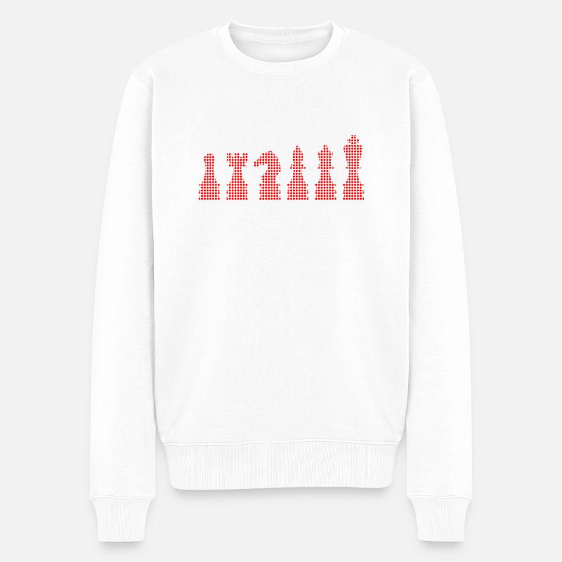 Échecs - Pull Premium bio Homme - blanc