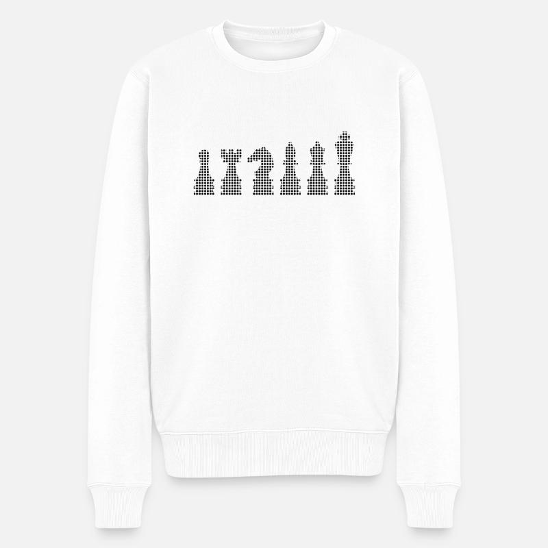 Échecs - Pull Premium bio Homme - blanc