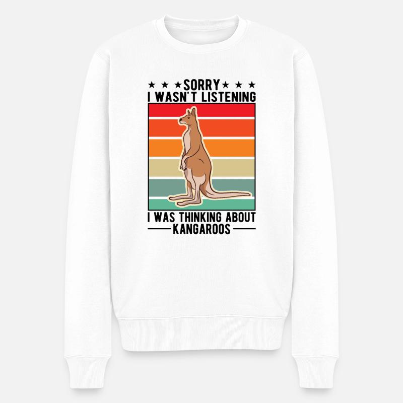 Kangourou australien Kangourou australien - Pull Premium bio Homme - blanc