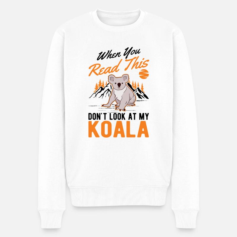 Koala Geschenk Koalabär - Männer Premium Bio Pullover - Weiß