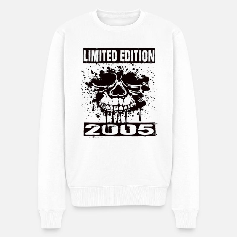 Limited Edition 2005 - Männer Premium Bio Pullover - Weiß