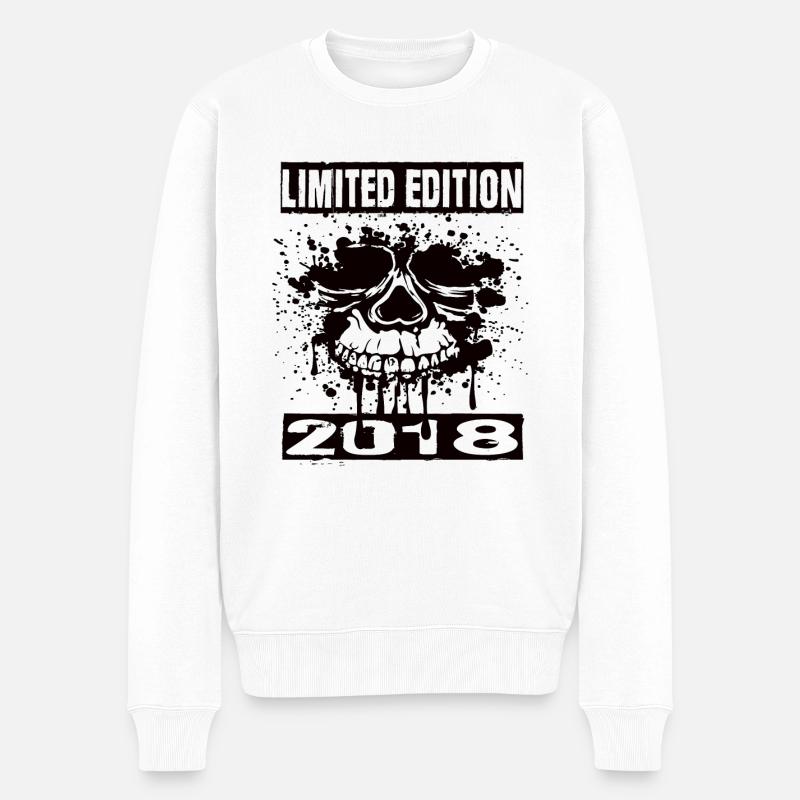 Limited Edition 2018 - Männer Premium Bio Pullover - Weiß