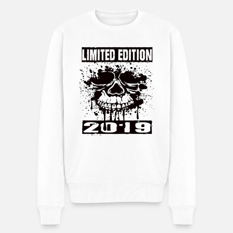Limited Edition 2019 - Männer Premium Bio Pullover - Weiß