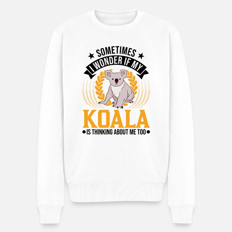 Koala Liebhaber Koalabär - Männer Premium Bio Pullover - Weiß