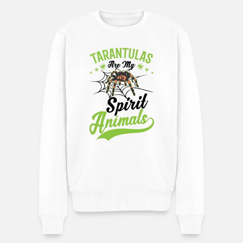 Tarantel Spirit Animal Spinne Tarantula - Männer Premium Bio Pullover - Weiß