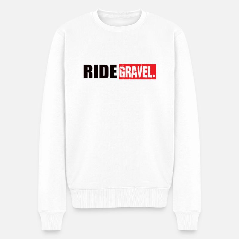 Rouler Gravier - Pull Premium bio Homme - blanc