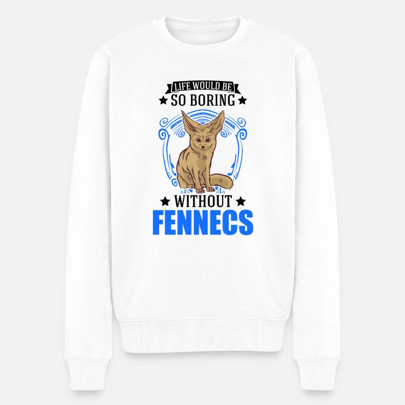 Fennek Geschenk Fennec Wüstenfuchs - Männer Premium Bio Pullover - Weiß