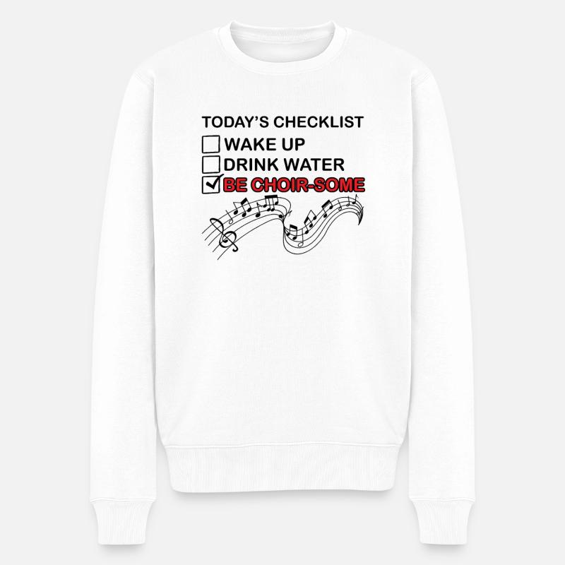 Opernsängerin Sängerin Checkliste Gesangslehrer - Männer Premium Bio Pullover - Weiß