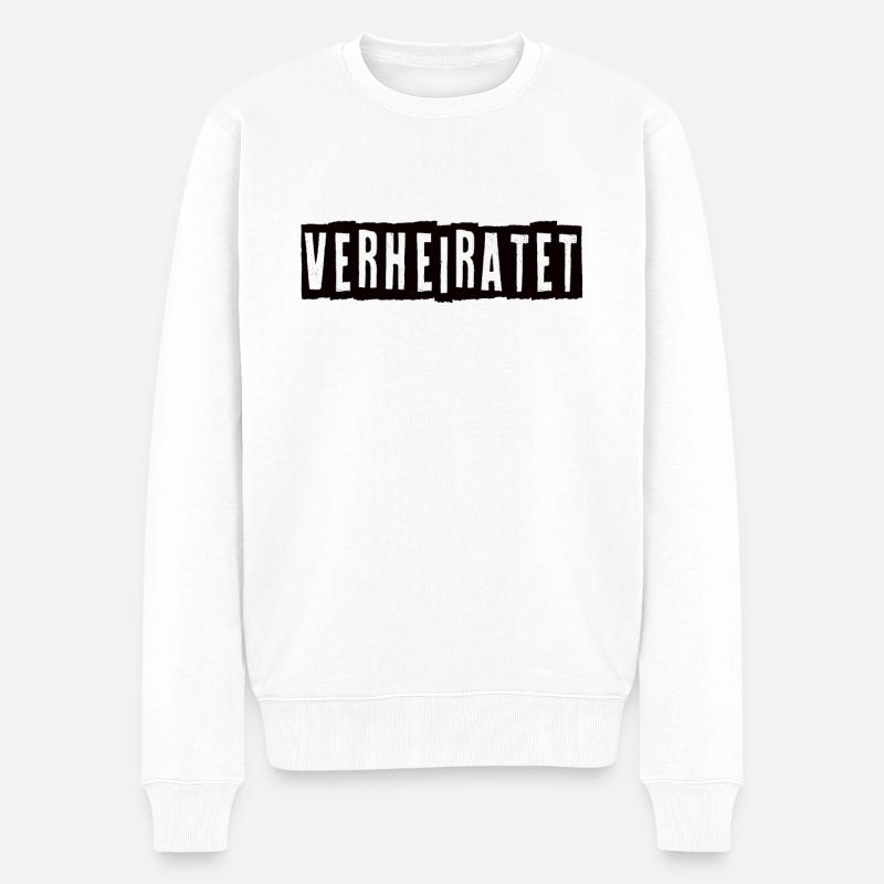 Verheiratet - Männer Premium Bio Pullover - Weiß