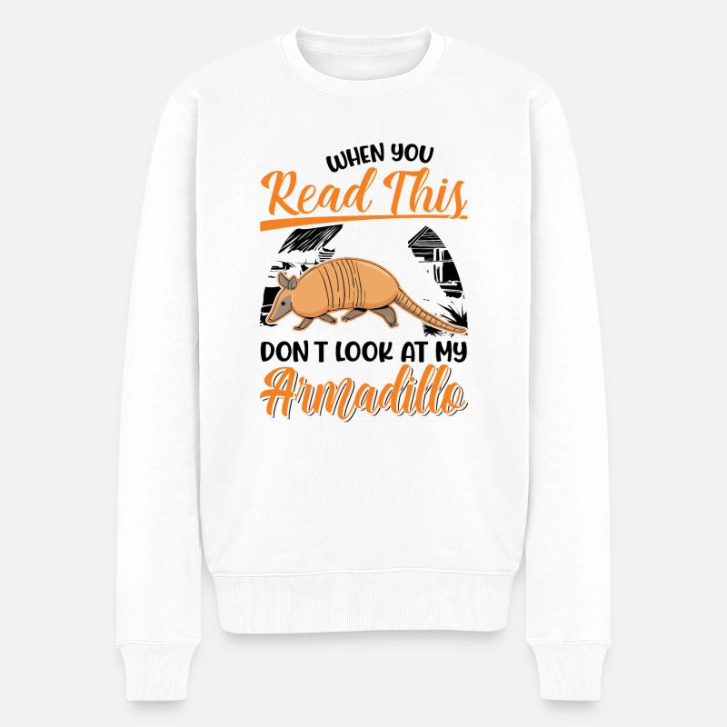 Armadillo Geschenk Gürteltier - Männer Premium Bio Pullover - Weiß