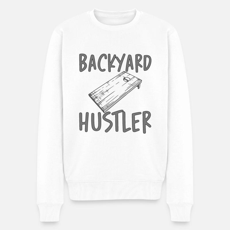 Backyard Hustler 3 - Männer Premium Bio Pullover - Weiß