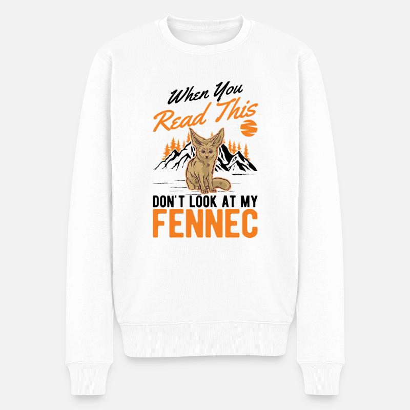 Fennek Geschenk Wüstenfuchs Fennec - Männer Premium Bio Pullover - Weiß