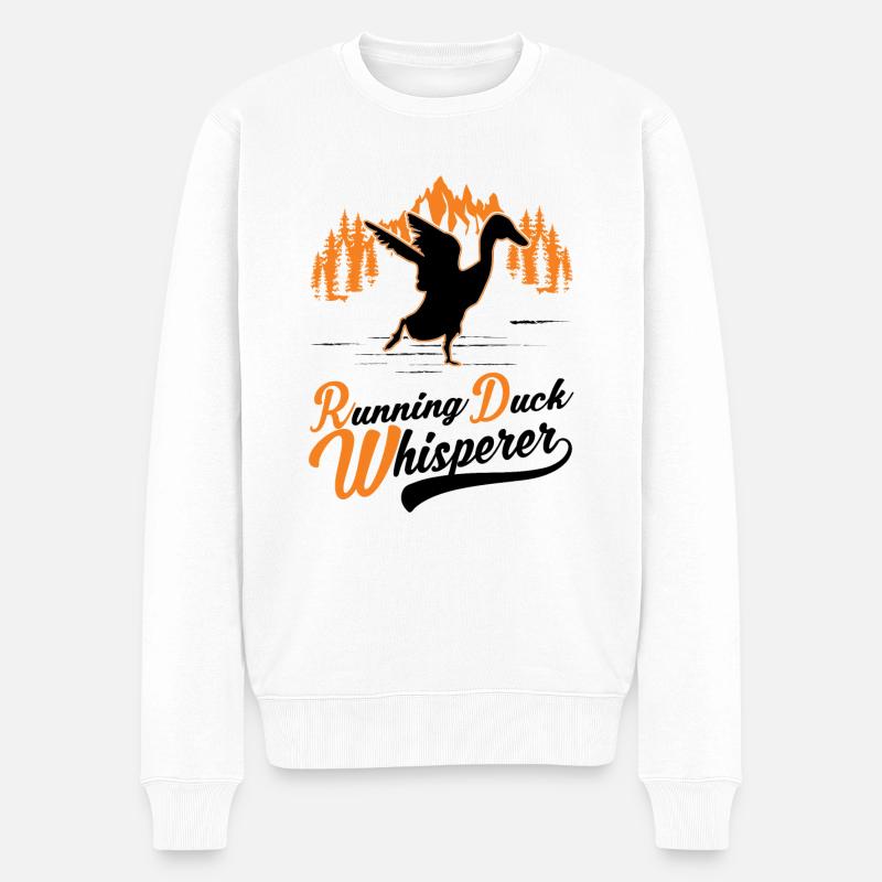 Canards coureurs Whisperer Canard coureur - Pull Premium bio Homme - blanc
