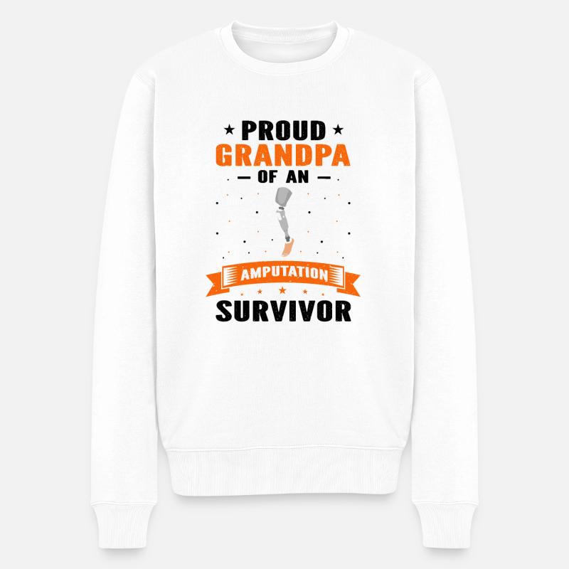Beinprothesendesign und Beinprothesen - Männer Premium Bio Pullover - Weiß