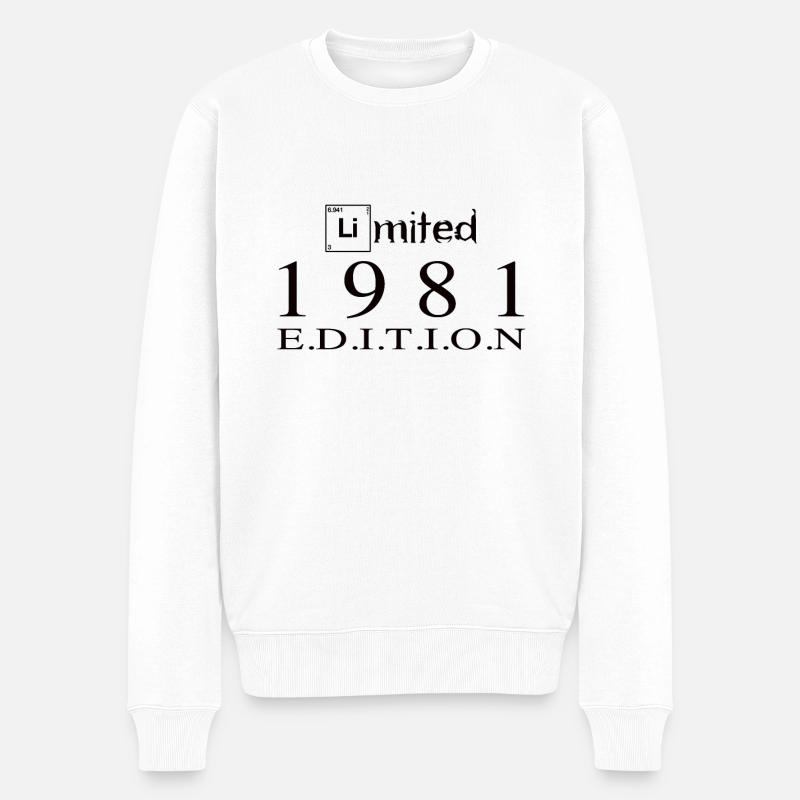 Limited Edition 1981 - Männer Premium Bio Pullover - Weiß