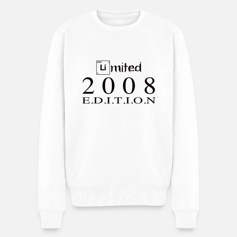 Limited Edition 2008 - Männer Premium Bio Pullover - Weiß