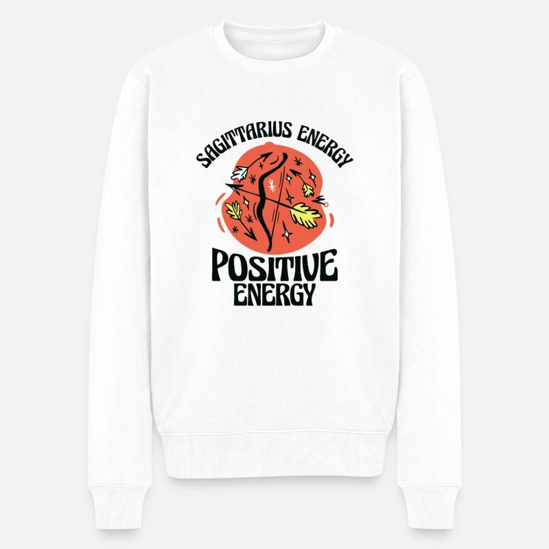 Constellation de positivité énergétique Protect - Pull Premium bio Homme - blanc