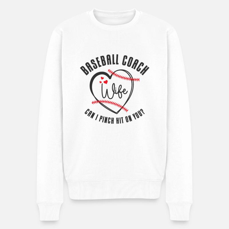 Baseball-Trainerin Ehefrau Berufstätige Mutter - Männer Premium Bio Pullover - Weiß