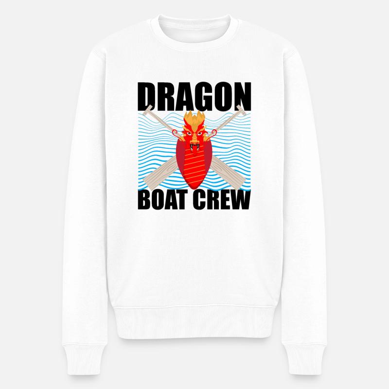 Drachenbootrennen-Design für Drachenbootfahren - Männer Premium Bio Pullover - Weiß