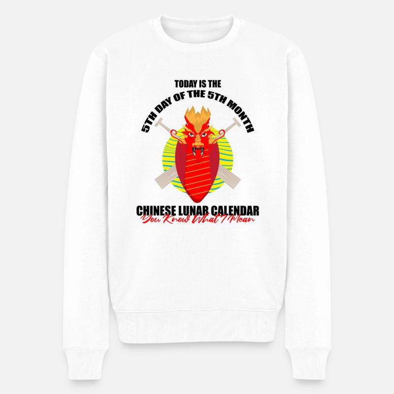 Drachenbootrennen-Design für Drachenbootfahren - Männer Premium Bio Pullover - Weiß